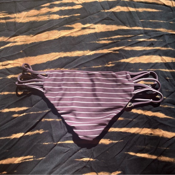 acacia P bikini bottom striped strappy straps size small - Picture 3 of 9